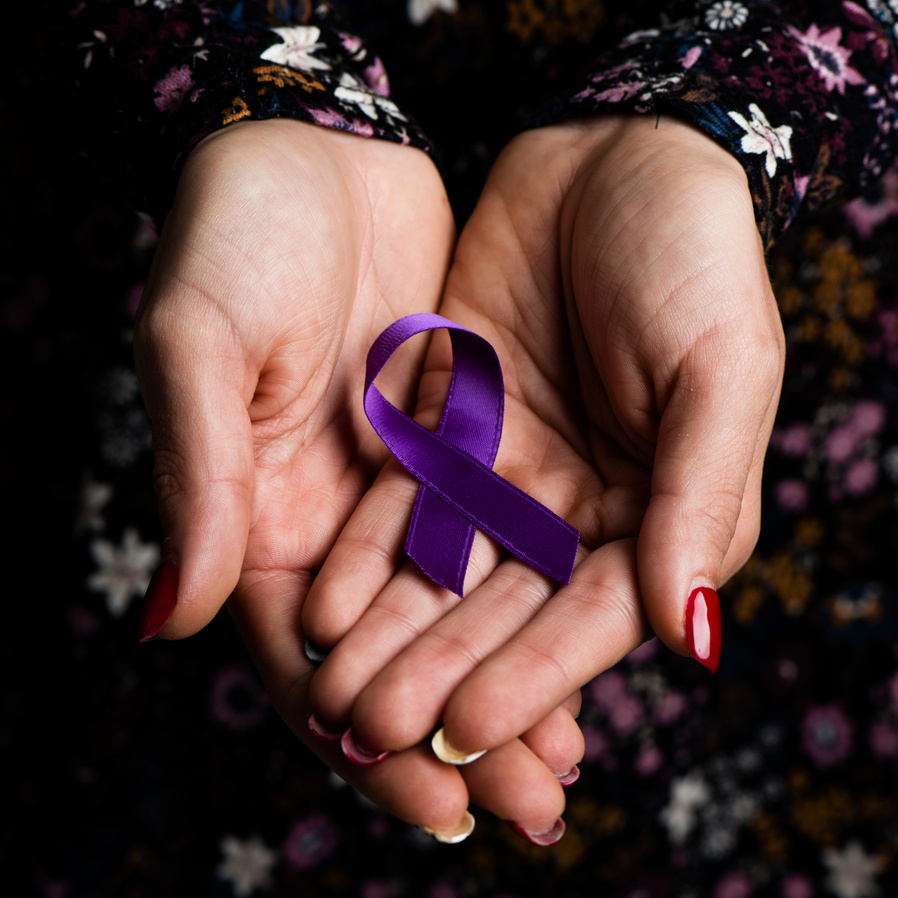 Purple Ribbon against the Violence against Women